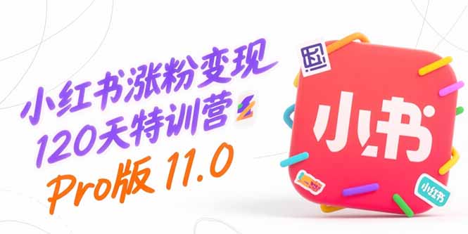 小红书涨粉变现120天特训营Pro版11.0：从0到1掌握平台运营,内容制作和变现-顺彩轻创-资源网-最新项目分享网