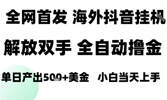 海外抖音无人直播，单日产出1.5k+，长期稳定，新手可玩，无脑操作【揭秘】-顺彩轻创-资源网-最新项目分享网