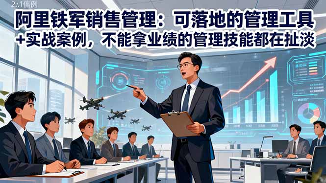 阿里铁军销售管理:可落地的管理工具+实战案例,不能拿业绩的管理都在扯淡-顺彩轻创-资源网-最新项目分享网