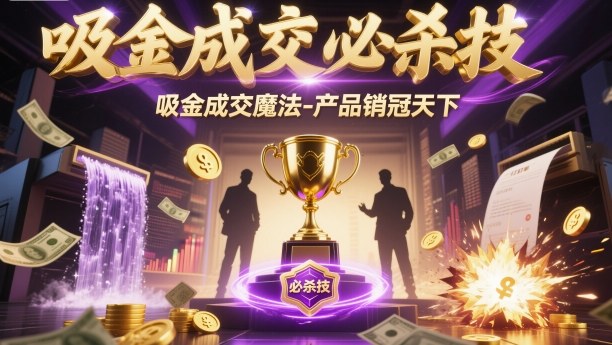 吸金成交必杀技，吸金成交魔法-产品销冠天下-顺彩轻创-资源网-最新项目分享网