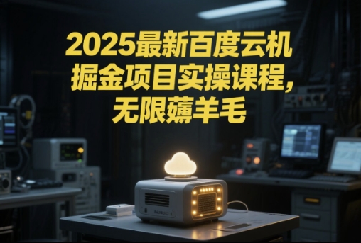 2025最新百度云机掘金项目实操课程单窗口保底5-10元月收益单窗口150+【揭秘】-顺彩轻创-资源网-最新项目分享网
