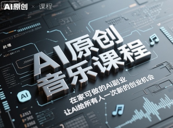 AI原创音乐课程，在家可做的Ai副业，让Ai给所有人一次新的创业机会-顺彩轻创-资源网-最新项目分享网