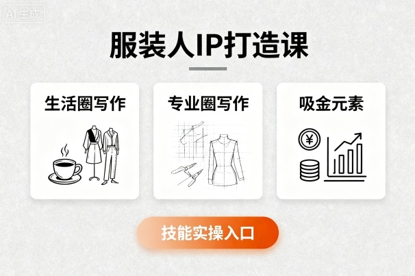 服装人IP打造课，文案创富+生活圈写作+专业圈写作+服装人专属+吸金元素+技能实操-顺彩轻创-资源网-最新项目分享网