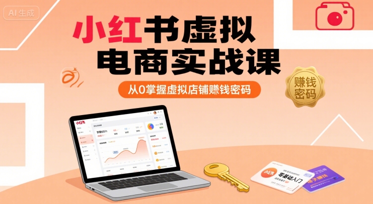 小红书虚拟电商实战课，从0掌握虚拟店铺賺钱密码(更新)-顺彩轻创-资源网-最新项目分享网
