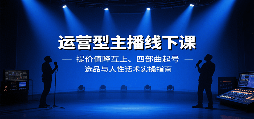运营型主播线下课：提价值降互上、四部曲起号、选品与人性话术实操指南-顺彩轻创-资源网-最新项目分享网