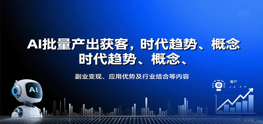 AI批量产出获客，时代趋势、概念、副业变现、应用优势及行业结合等内容-顺彩轻创-资源网-最新项目分享网