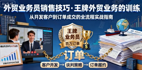 外贸业务员销售技巧，王牌外贸业务的训练-顺彩轻创-资源网-最新项目分享网