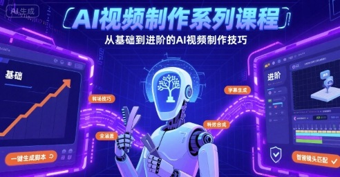 AI视频制作系列课程，从基础到进阶的AI视频制作技巧全涵盖-顺彩轻创-资源网-最新项目分享网