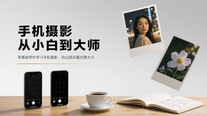 手机摄影从小白到大师，零基础带你学习手机摄影，拍出朋友圈点赞大片-顺彩轻创-资源网-最新项目分享网