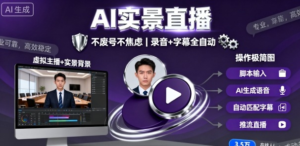 宝子哥9月20日线下课，AI实景直播，不废号不焦虑(录音+字幕)-顺彩轻创-资源网-最新项目分享网
