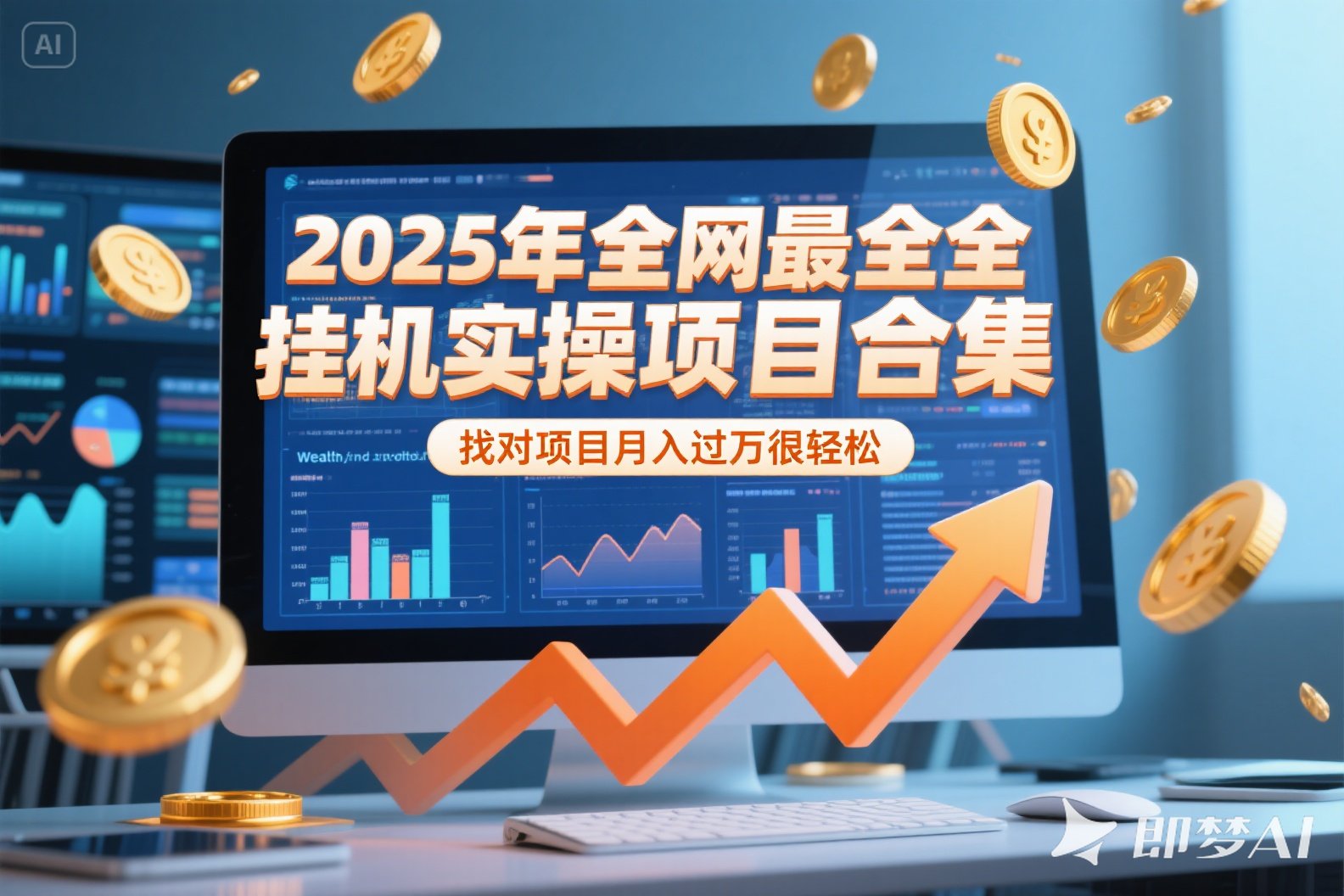 2025年挂机实操项目实操演练，挂机类型，AI直播类型，轻资产创业类型…-顺彩轻创-资源网-最新项目分享网