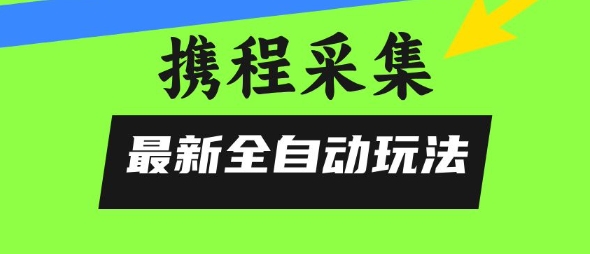 携程信息采集全自动玩法，0风控，无脑开干【揭秘】-顺彩轻创-资源网-最新项目分享网