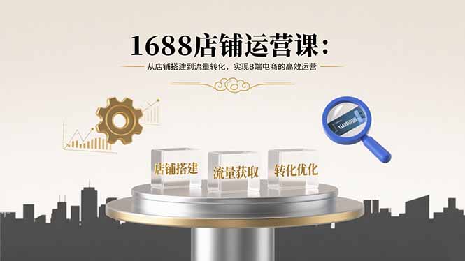 1688店铺运营课：从店铺搭建到流量转化，实现B端电商的高效运营-顺彩轻创-资源网-最新项目分享网