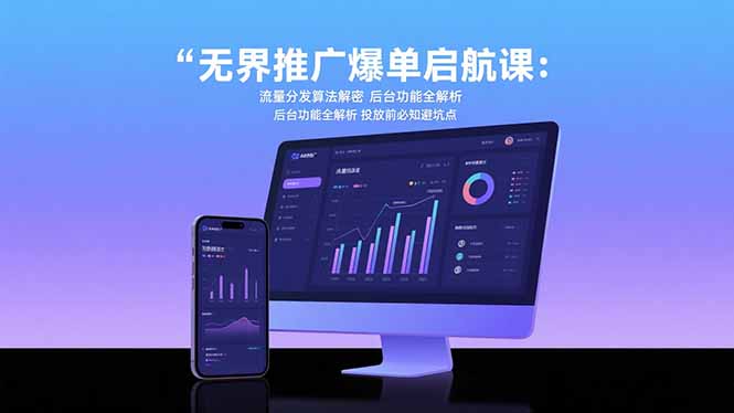 无界推广爆单启航课：流量分发算法解密 后台功能全解析 投放前必知避坑点-顺彩轻创-资源网-最新项目分享网