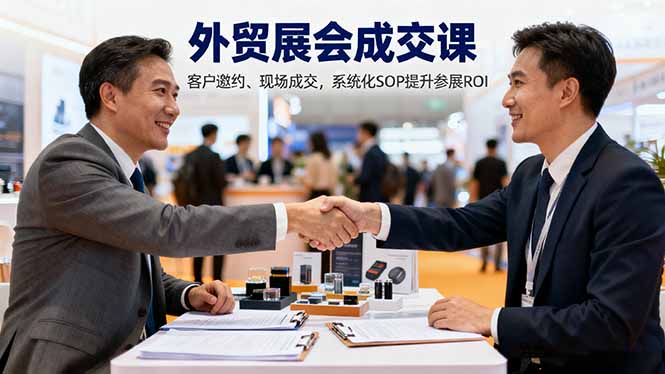 外贸展会成交课,含目标制定、客户邀约、现场成交,系统化SOP提升参展ROI-顺彩轻创-资源网-最新项目分享网