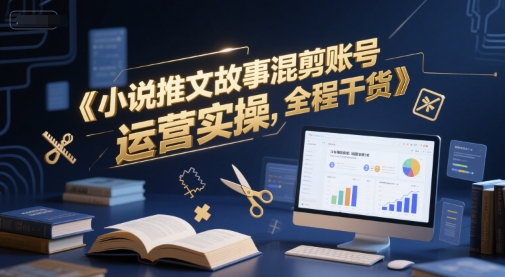 小说推文故事混剪账号运营实操，全程干货-顺彩轻创-资源网-最新项目分享网