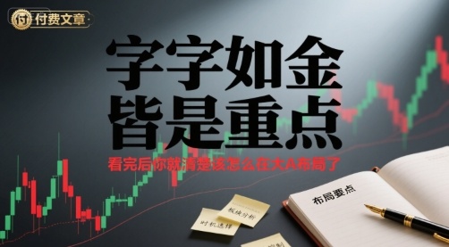 付费文章：字字如金 皆是重点， 看完后 你就清楚该怎么在大A布局了-顺彩轻创-资源网-最新项目分享网