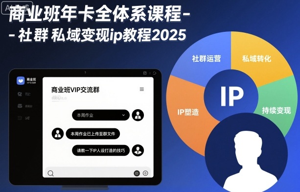 商业班年卡全体系课程-社群私域变现ip教程2025-顺彩轻创-资源网-最新项目分享网