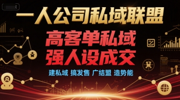 一人公司私域联盟，高客单私域，强人设成交，建私域 搞发售 广结盟 造势能-顺彩轻创-资源网-最新项目分享网