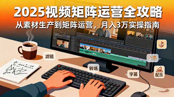 2025短视频矩阵运营全攻略：从素材生产到矩阵运营，月入3万实操指南-顺彩轻创-资源网-最新项目分享网