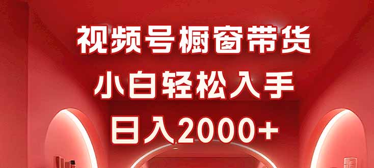 视频号橱窗带货，小白轻松入手，日入2000+-顺彩轻创-资源网-最新项目分享网