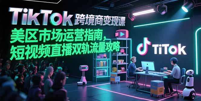TikTok跨境电商变现课，美区市场运营指南，短视频直播双轨流量攻略-顺彩轻创-资源网-最新项目分享网