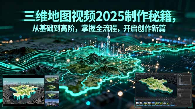 三维地图视频2025制作秘籍，从基础到高阶，掌握全流程，开启创作新篇-顺彩轻创-资源网-最新项目分享网