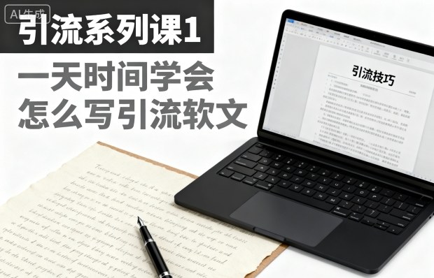 引流系列课1，一天时间学会怎么写引流软文-顺彩轻创-资源网-最新项目分享网