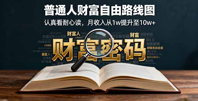 某付费文：普通人财富自由路线图，认真看耐心读，月收入从1w提升至10w+-顺彩轻创-资源网-最新项目分享网