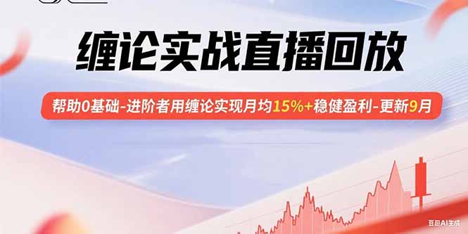 缠论实战直播回放：帮助0基础-进阶者用缠论实现月均15%+稳健盈利-更新9月-顺彩轻创-资源网-最新项目分享网