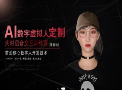 AI数字虚拟人定制，实时语音交互训练营(零基础)，前沿核心数字人开发技术-顺彩轻创-资源网-最新项目分享网