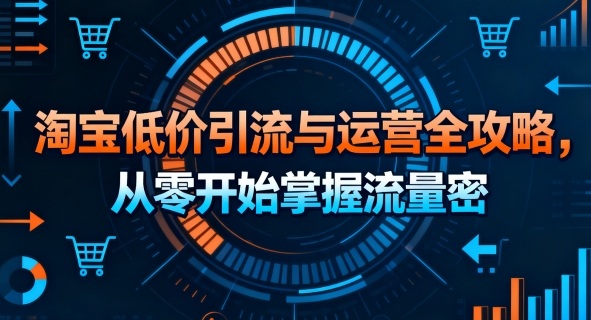 淘宝低价引流与运营全攻略，从零开始掌握流量密码-顺彩轻创-资源网-最新项目分享网