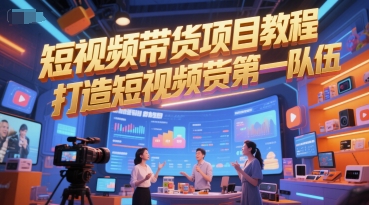 短视频带货项目教程，打造短视频带货第一队伍-顺彩轻创-资源网-最新项目分享网
