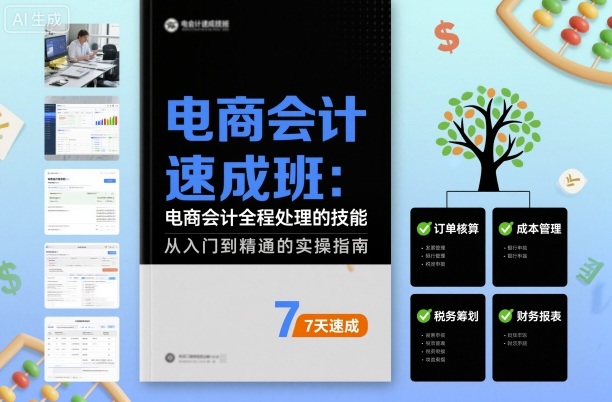 电商会计速成班，电商会计全程处理的技能-顺彩轻创-资源网-最新项目分享网