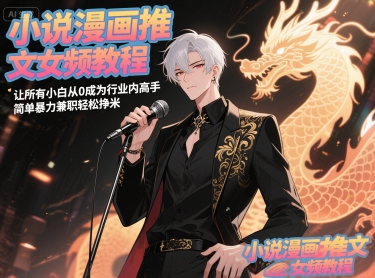 小说漫画推文女频教程，让所有小白从0成为行业内高手，简单暴力兼职轻松挣米-顺彩轻创-资源网-最新项目分享网