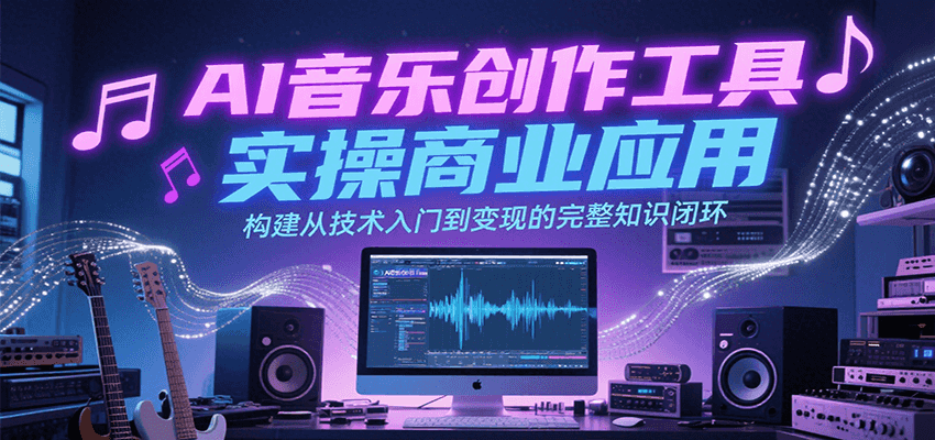 AI音乐创作工具实操商业应用，构建从技术入门到变现的完整知识闭环-顺彩轻创-资源网-最新项目分享网