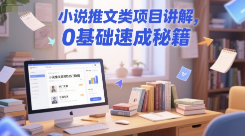 小说推文类项目讲解，0 基础速成秘籍-顺彩轻创-资源网-最新项目分享网