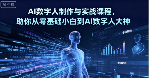 AI数字人制作与实战课程，助你从零基础小白到AI数字人大神-顺彩轻创-资源网-最新项目分享网
