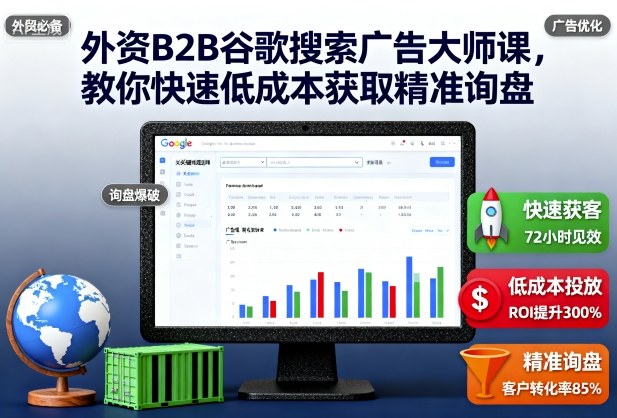 外资B2B谷歌搜索广告大师课，教你快速低成本获取精准询盘-顺彩轻创-资源网-最新项目分享网