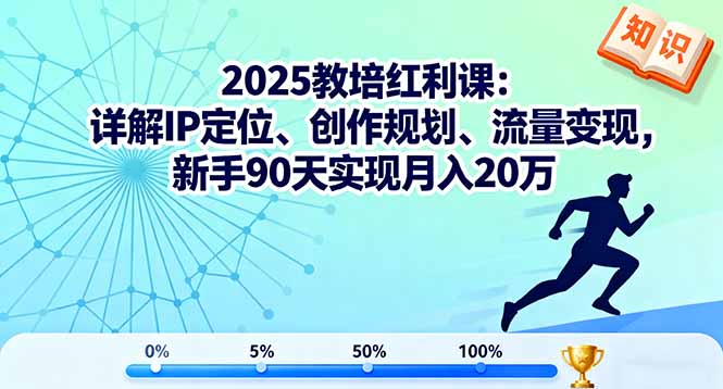 2025教培红利课：详解IP定位、创作规划、流量变现，新手90天实现月入20万-顺彩轻创-资源网-最新项目分享网