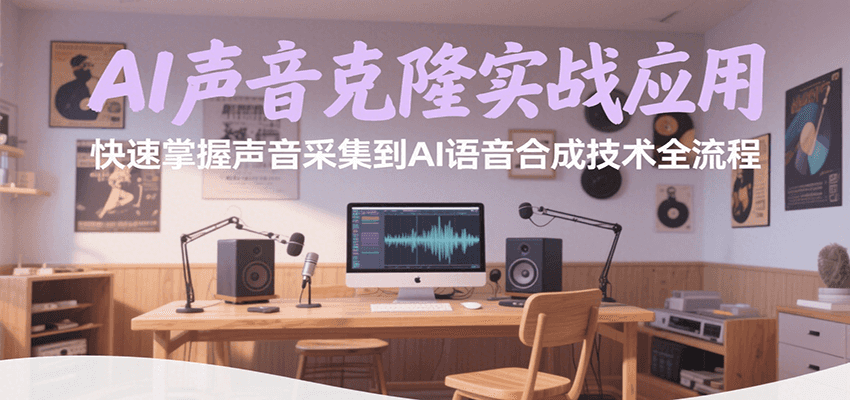 AI声音克隆实战应用，快速掌握声音采集到AI语音合成技术全流程-顺彩轻创-资源网-最新项目分享网