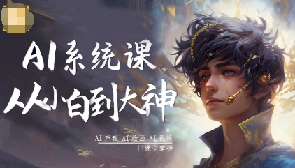 AI系统课程，从小白到大神系统学AI，AI声音-AI绘画-AI视频一门课全掌握-顺彩轻创-资源网-最新项目分享网