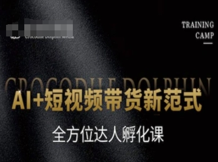AI+短视频带货新范式，全方位达人孵化课-顺彩轻创-资源网-最新项目分享网