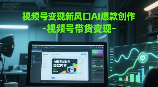 视频号变现新风口AI爆款创作-视频号带货变现-顺彩轻创-资源网-最新项目分享网