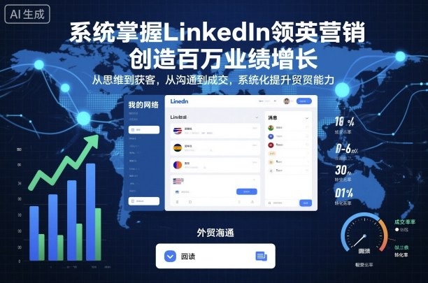 系统掌握LinkedIn领英营销，创造百万业绩增长，从思维到获客，从沟通到成交，系统化提升外贸能力-顺彩轻创-资源网-最新项目分享网