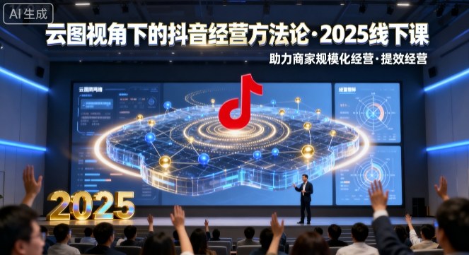 云图视角下的抖音经营方法论，2025线下课，助力商家规模化经营，提效经营(录音+字幕)-顺彩轻创-资源网-最新项目分享网