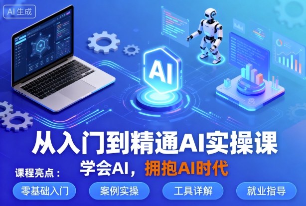 从入门到精通AI实操课，学会AI，拥抱AI时代-顺彩轻创-资源网-最新项目分享网