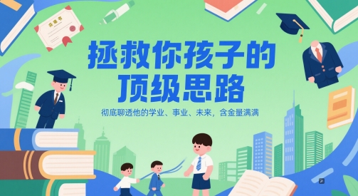 付费文章：拯救你孩子的顶级思路，彻底聊透他的学业、事业、未来，含金量满满-创新社-资源网-最新项目分享网站-顺彩轻创-资源网-最新项目分享网