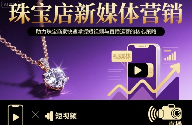 珠宝店新媒体营销，助力珠宝商家快速掌握短视频与直播运营的核心策略-顺彩轻创-资源网-最新项目分享网