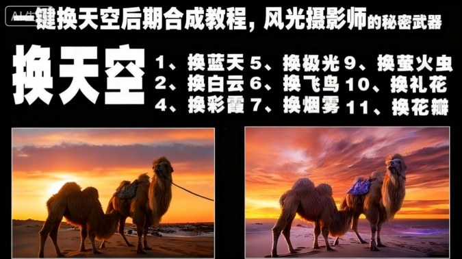 一键换天空后期合成教程，风光摄影师的秘密武器-顺彩轻创-资源网-最新项目分享网